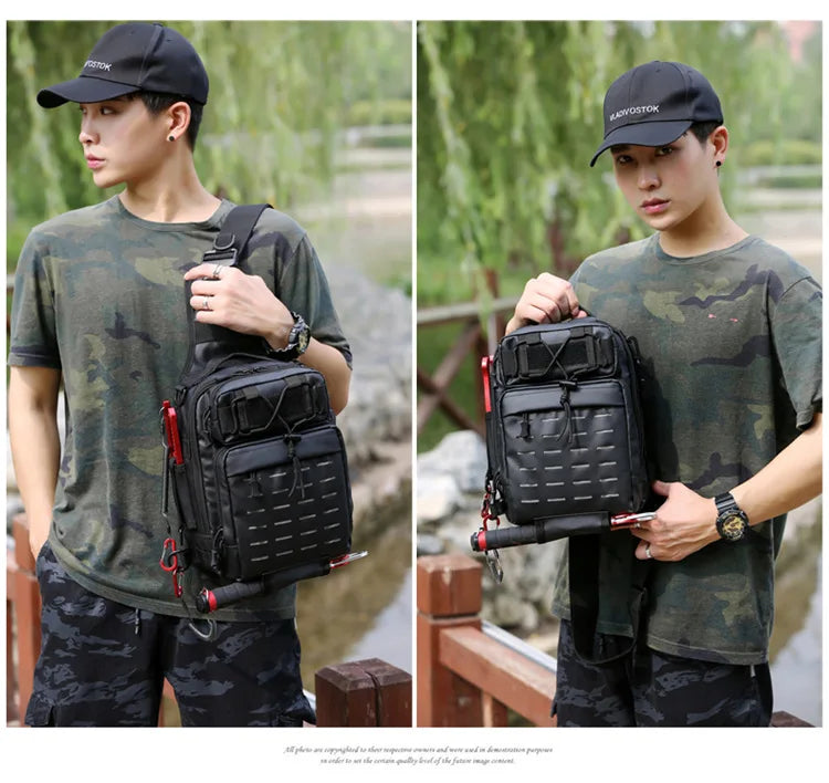 Outdoor Shoulder Bag Sports Climbing Backpack Shoulder Tactical Hiking Camping Hunting Daypack Fishing Backpack