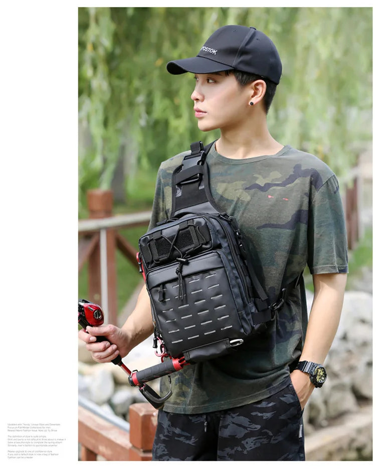 Outdoor Shoulder Bag Sports Climbing Backpack Shoulder Tactical Hiking Camping Hunting Daypack Fishing Backpack