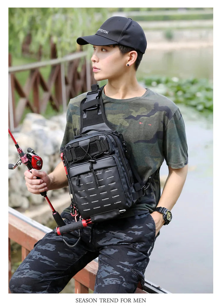 Outdoor Shoulder Bag Sports Climbing Backpack Shoulder Tactical Hiking Camping Hunting Daypack Fishing Backpack