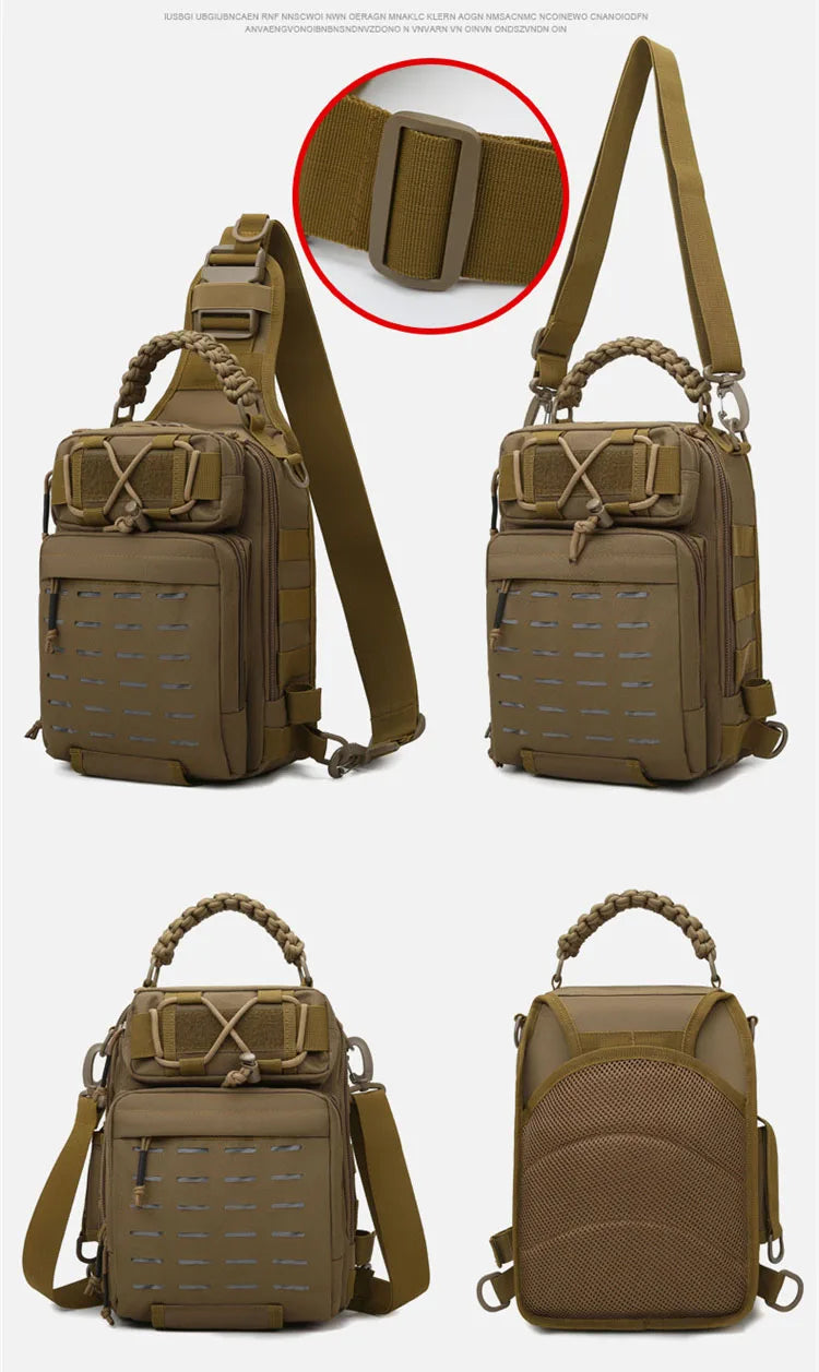 Outdoor Shoulder Bag Sports Climbing Backpack Shoulder Tactical Hiking Camping Hunting Daypack Fishing Backpack