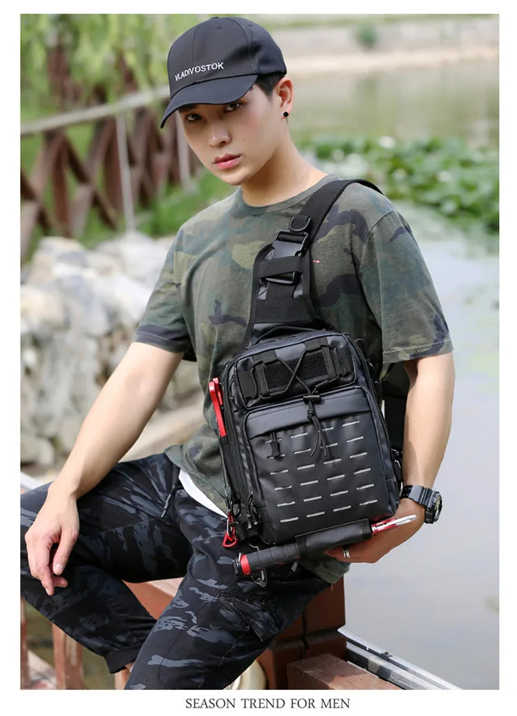 Outdoor Shoulder Bag Sports Climbing Backpack Shoulder Tactical Hiking Camping Hunting Daypack Fishing Backpack