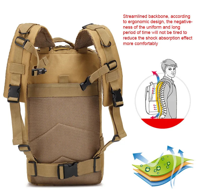 30L/50L Tactical Backpack Men Hiking Camping Backpack Waterproof Rucksacks Army Outdoor Camping Trekking Hunting Bag