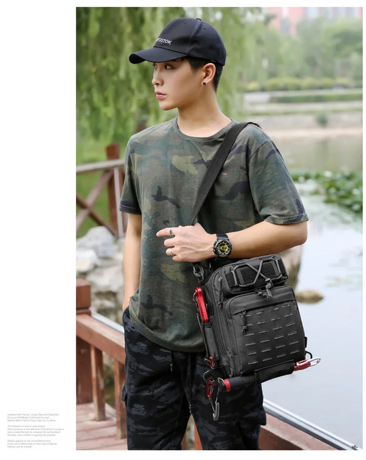 Outdoor Shoulder Bag Sports Climbing Backpack Shoulder Tactical Hiking Camping Hunting Daypack Fishing Backpack