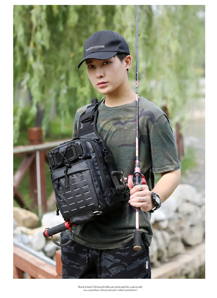 Outdoor Shoulder Bag Sports Climbing Backpack Shoulder Tactical Hiking Camping Hunting Daypack Fishing Backpack