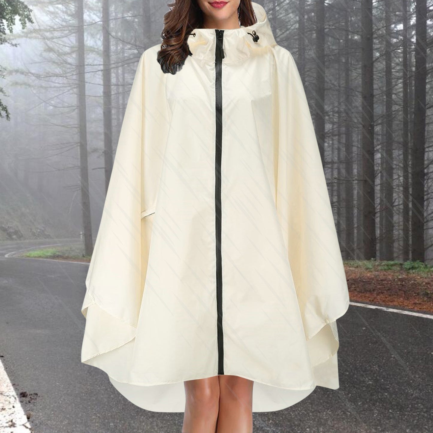 Fashion Camo Raincoat Military Impermeable Waterproof Thick Rain Coat Men Women Long Zipper Hooded Rain Coat Poncho Rainwear