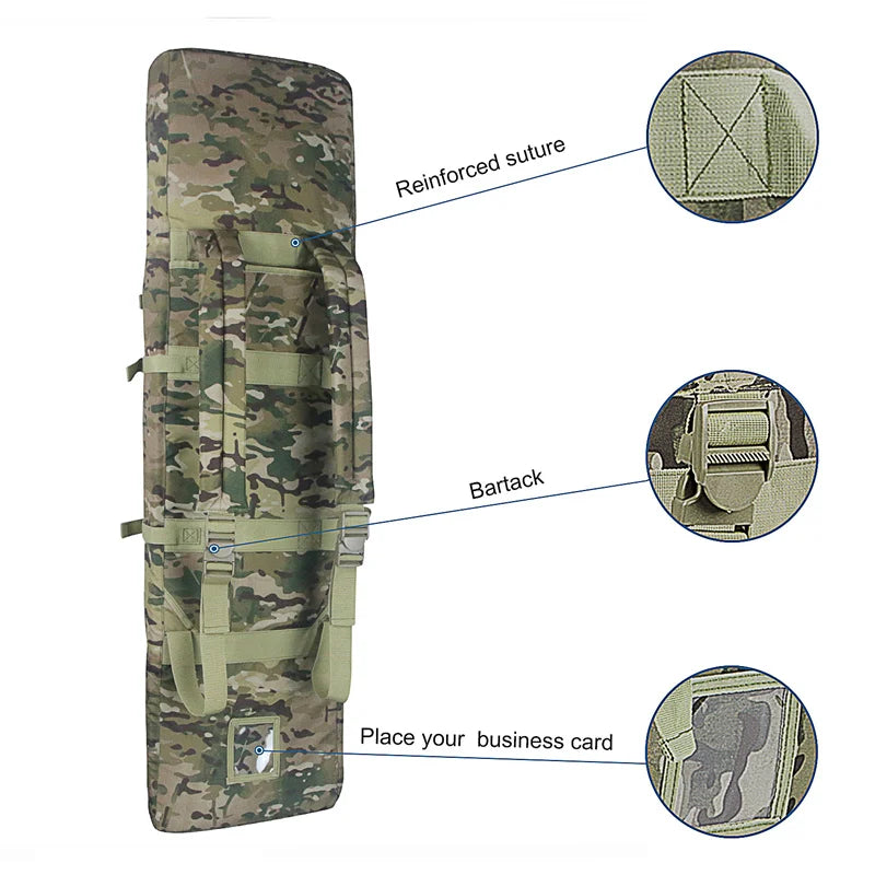 81 97 106 122cm Tactical Gun Bag Double Rifle Case Molle Rifle Bag Sniper Airsoft Gun Case Backpack Hunting Gun Holster