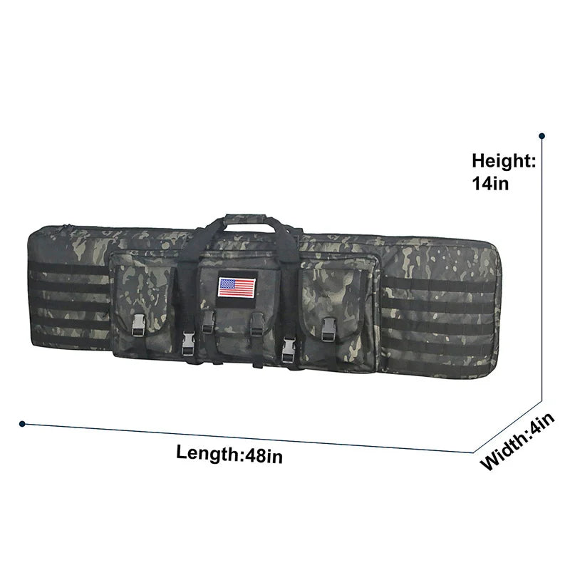 81 97 106 122cm Tactical Gun Bag Double Rifle Case Molle Rifle Bag Sniper Airsoft Gun Case Backpack Hunting Gun Holster