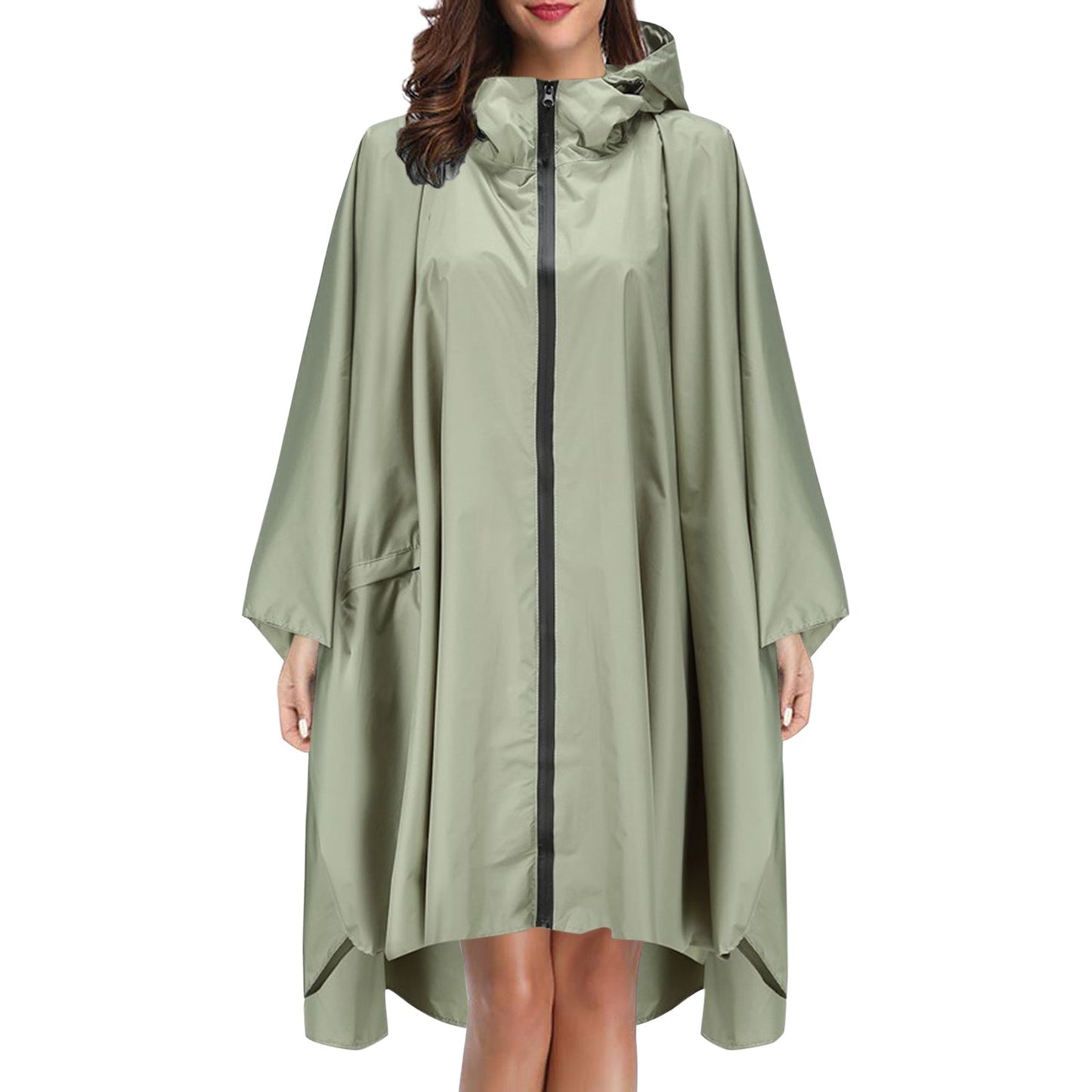 Fashion Camo Raincoat Military Impermeable Waterproof Thick Rain Coat Men Women Long Zipper Hooded Rain Coat Poncho Rainwear