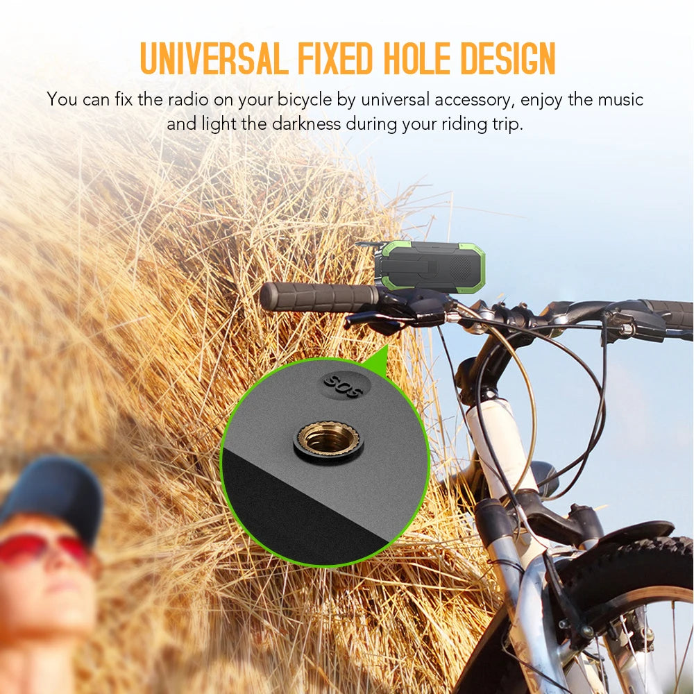2023 KAYINOW Portable Emergency Solar Hand Crank Radio 5000mAh Power Bank Cranker Flash Light Camping Radio Survival Kit Radio