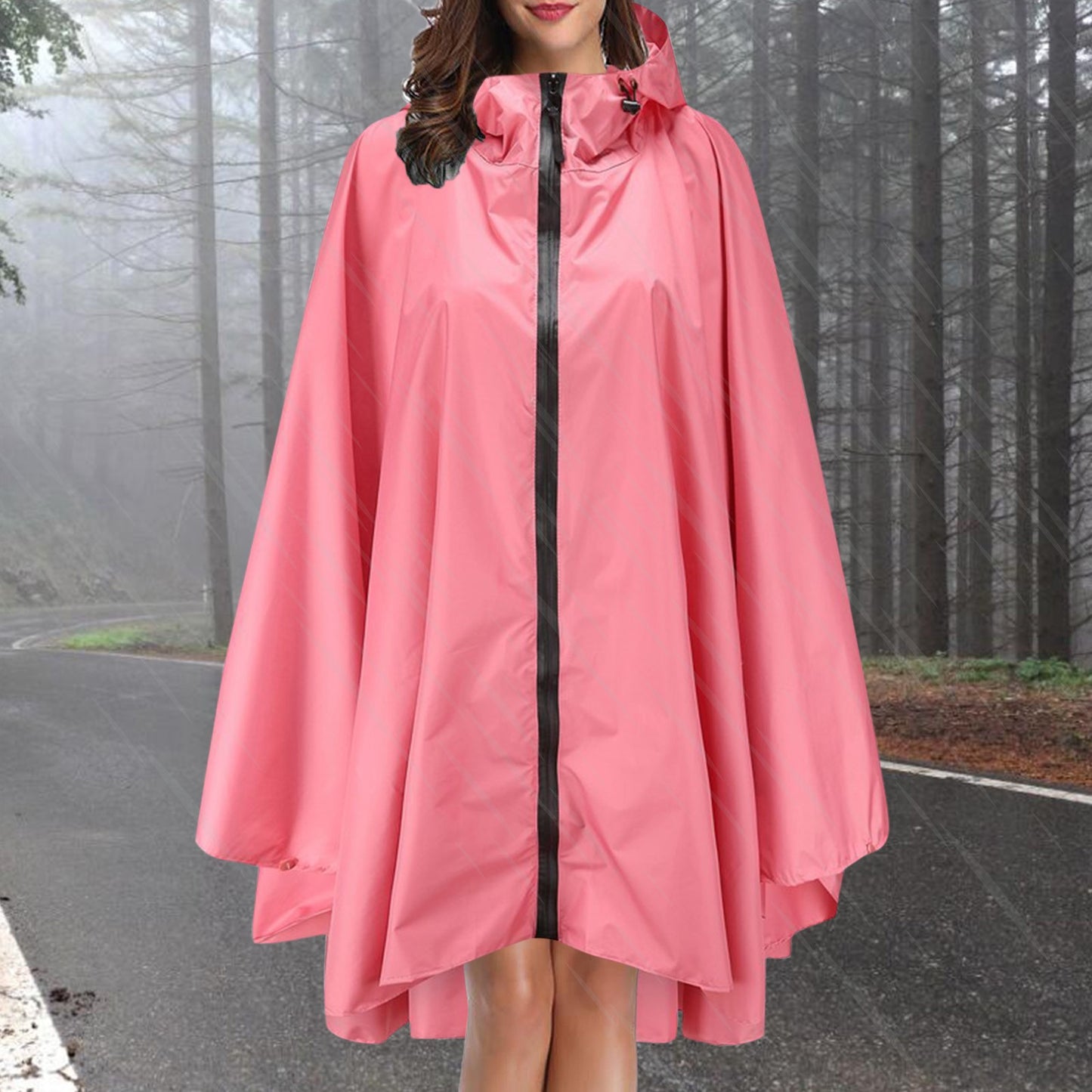 Fashion Camo Raincoat Military Impermeable Waterproof Thick Rain Coat Men Women Long Zipper Hooded Rain Coat Poncho Rainwear