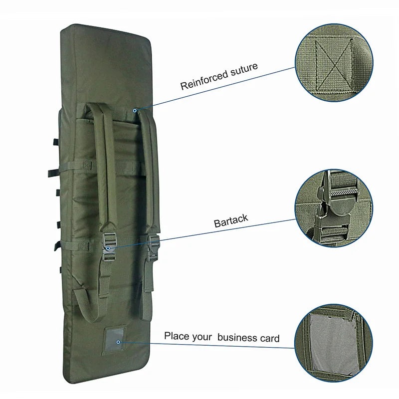 81 97 106 122cm Tactical Gun Bag Double Rifle Case Molle Rifle Bag Sniper Airsoft Gun Case Backpack Hunting Gun Holster