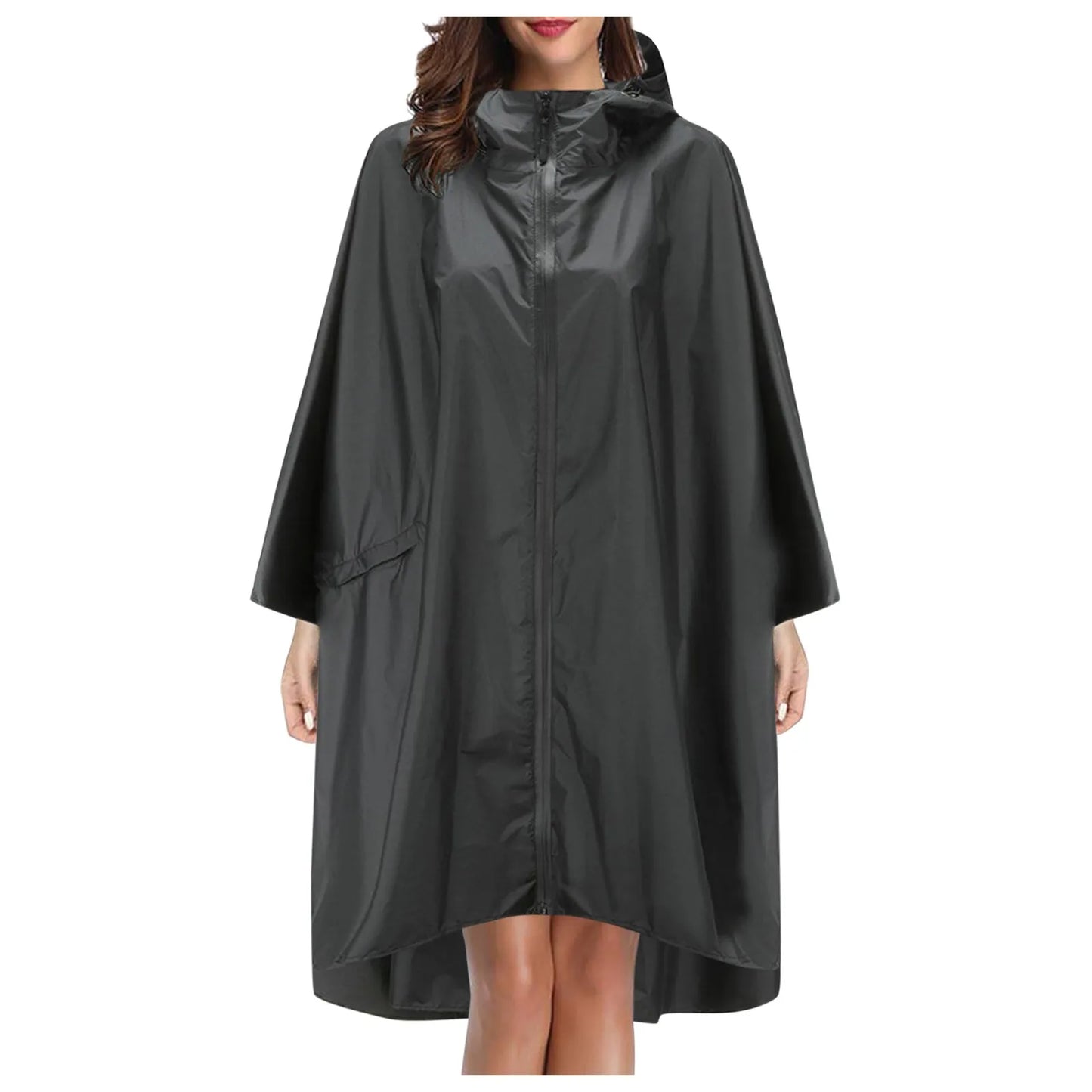 Fashion Camo Raincoat Military Impermeable Waterproof Thick Rain Coat Men Women Long Zipper Hooded Rain Coat Poncho Rainwear