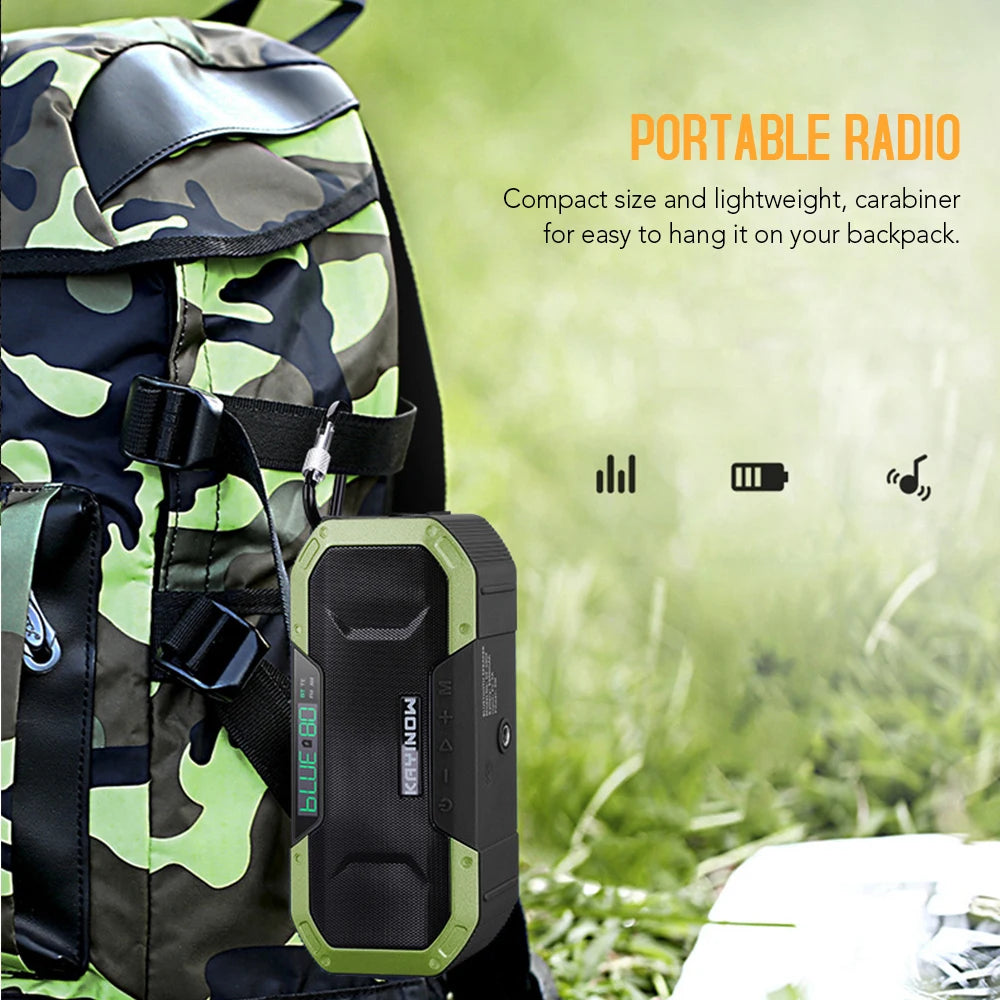 2023 KAYINOW Portable Emergency Solar Hand Crank Radio 5000mAh Power Bank Cranker Flash Light Camping Radio Survival Kit Radio
