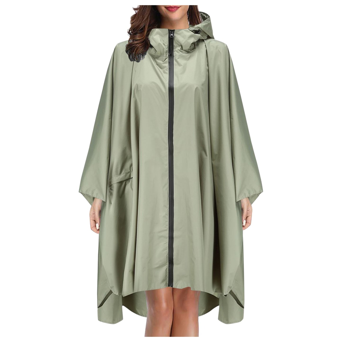 Fashion Camo Raincoat Military Impermeable Waterproof Thick Rain Coat Men Women Long Zipper Hooded Rain Coat Poncho Rainwear