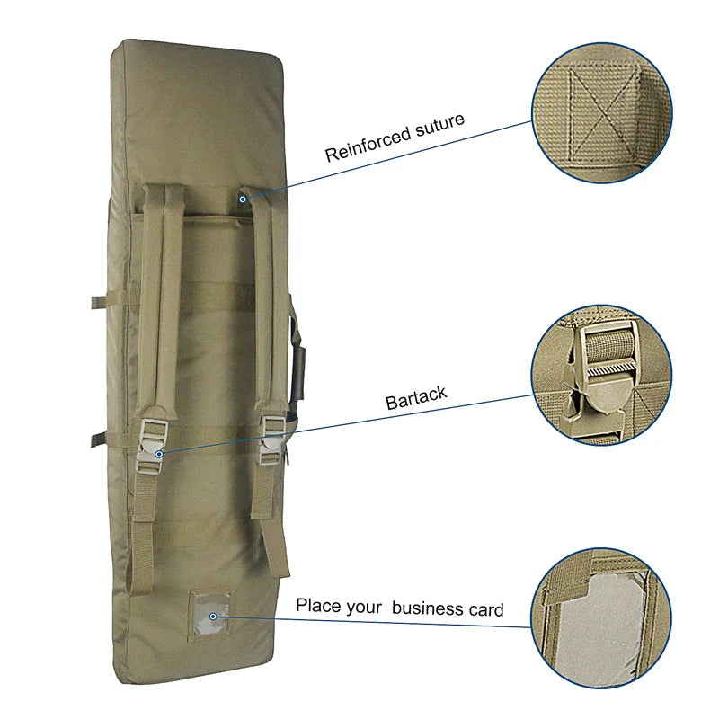 81 97 106 122cm Tactical Gun Bag Double Rifle Case Molle Rifle Bag Sniper Airsoft Gun Case Backpack Hunting Gun Holster