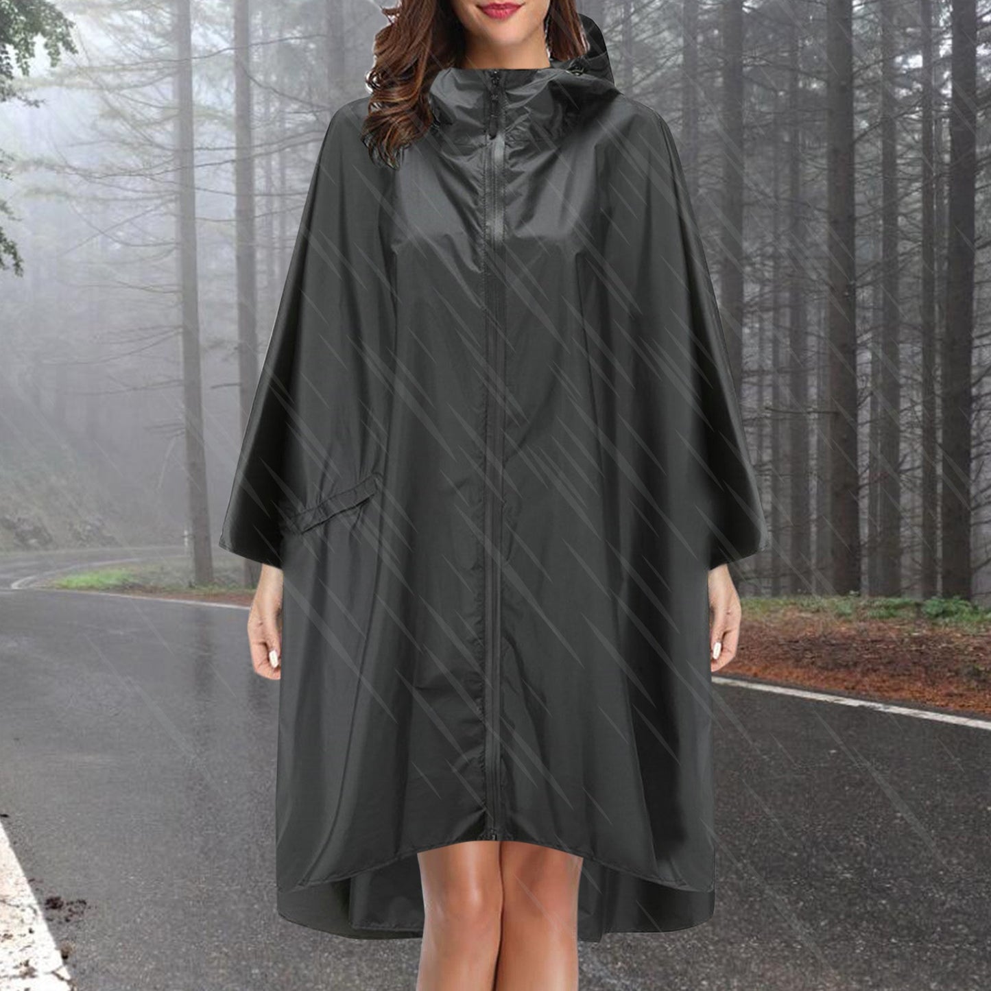 Fashion Camo Raincoat Military Impermeable Waterproof Thick Rain Coat Men Women Long Zipper Hooded Rain Coat Poncho Rainwear