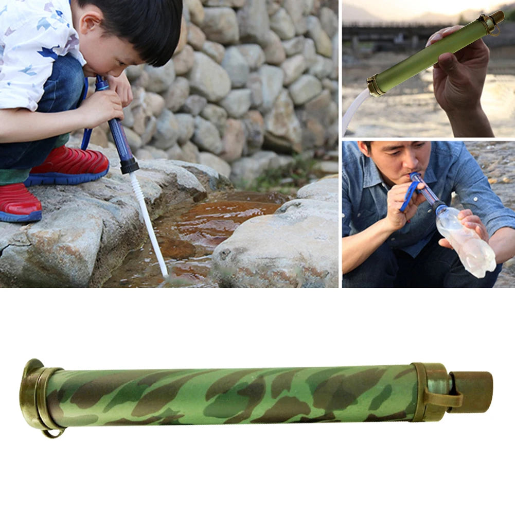Outdoor Water Filter Filtration System Portable Camping Water Purifier Emergency Supplies Drinking Water Filtering Survival Tool
