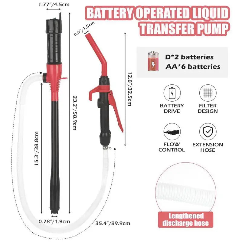 Liquid Transfer Pump Multifunctional Liquid Sucker Pump Power Battery Pump with Handle Water Transfer for Lawnmowers