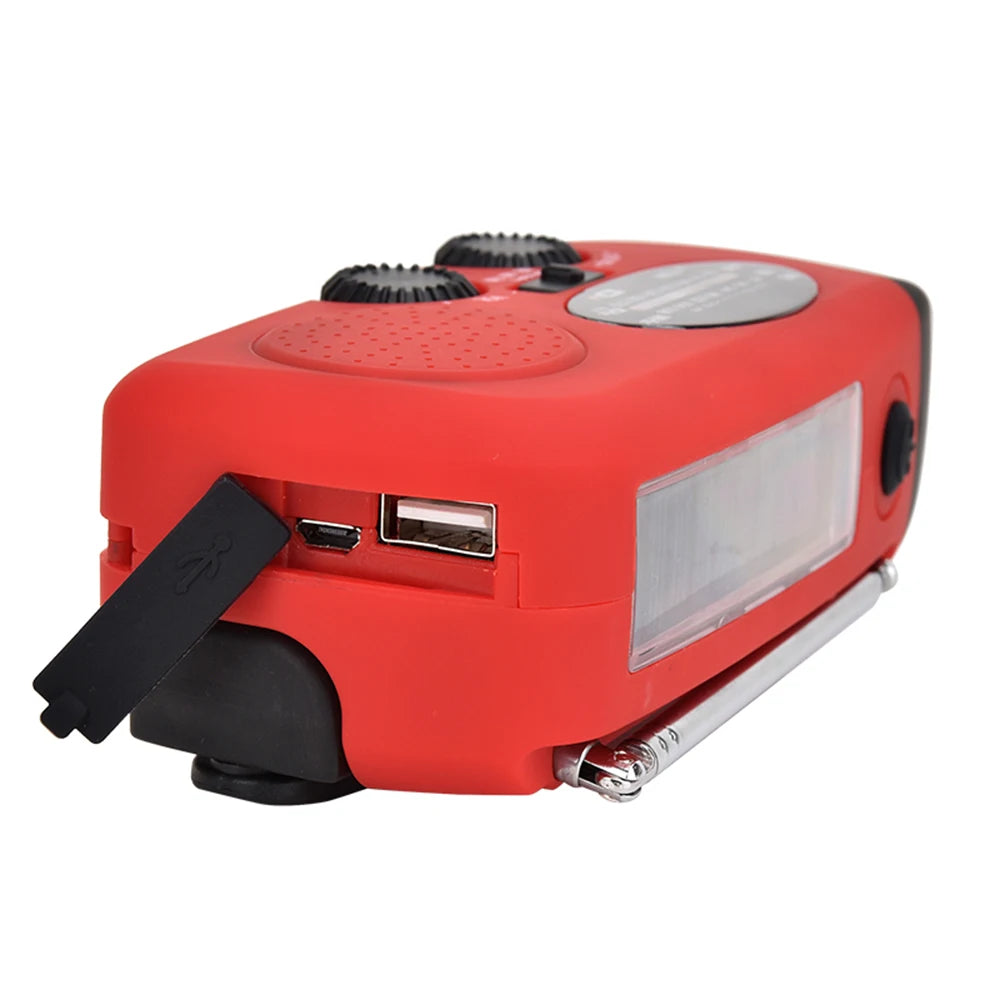 2023 KAYINOW Portable Emergency Solar Hand Crank Radio 5000mAh Power Bank Cranker Flash Light Camping Radio Survival Kit Radio