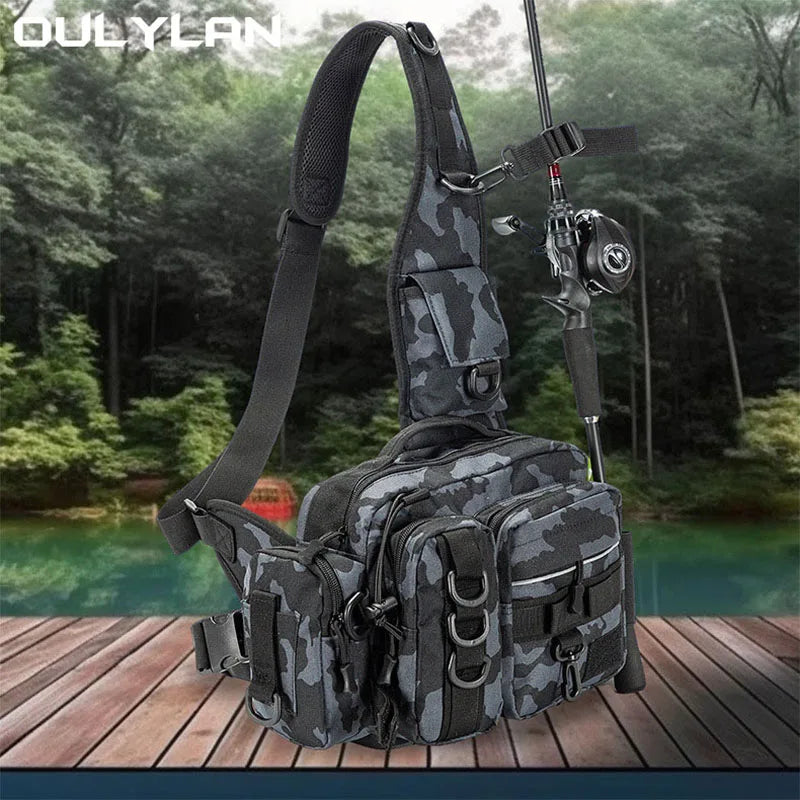 Outdoor Shoulder Bag Sports Climbing Backpack Shoulder Tactical Hiking Camping Hunting Daypack Fishing Backpack
