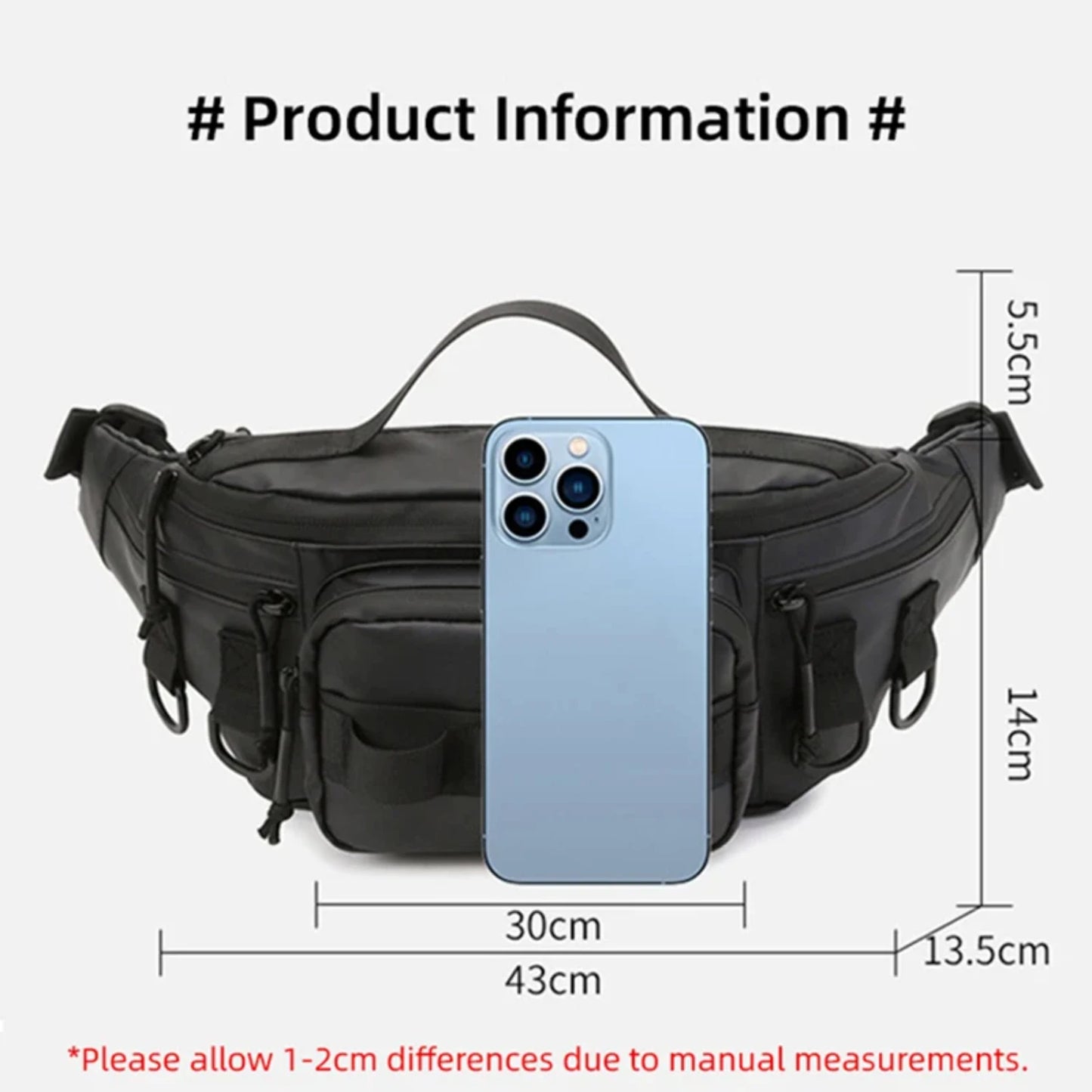 Versatile, Durable, and Practical Molle Waist Chest Backpack for Tactical Men - Ideal Outdoor Camping, Hunting, Fishing, and Spo