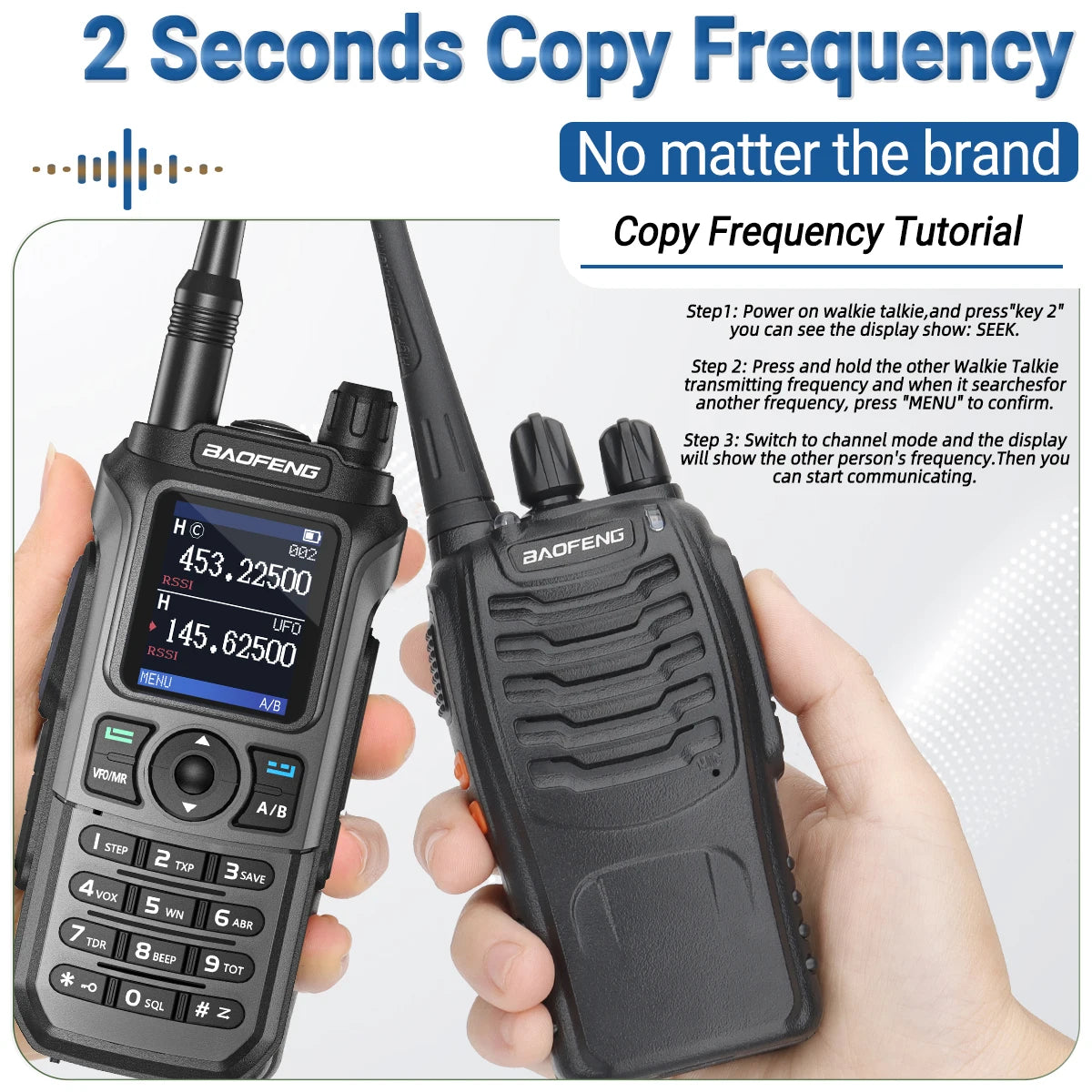 Baofeng UV-21 PRO V2 Long Range Walkie Talkies Multi-band Portable Rechargeable Radio Type-C Wireless Copy Frequency For Hunting