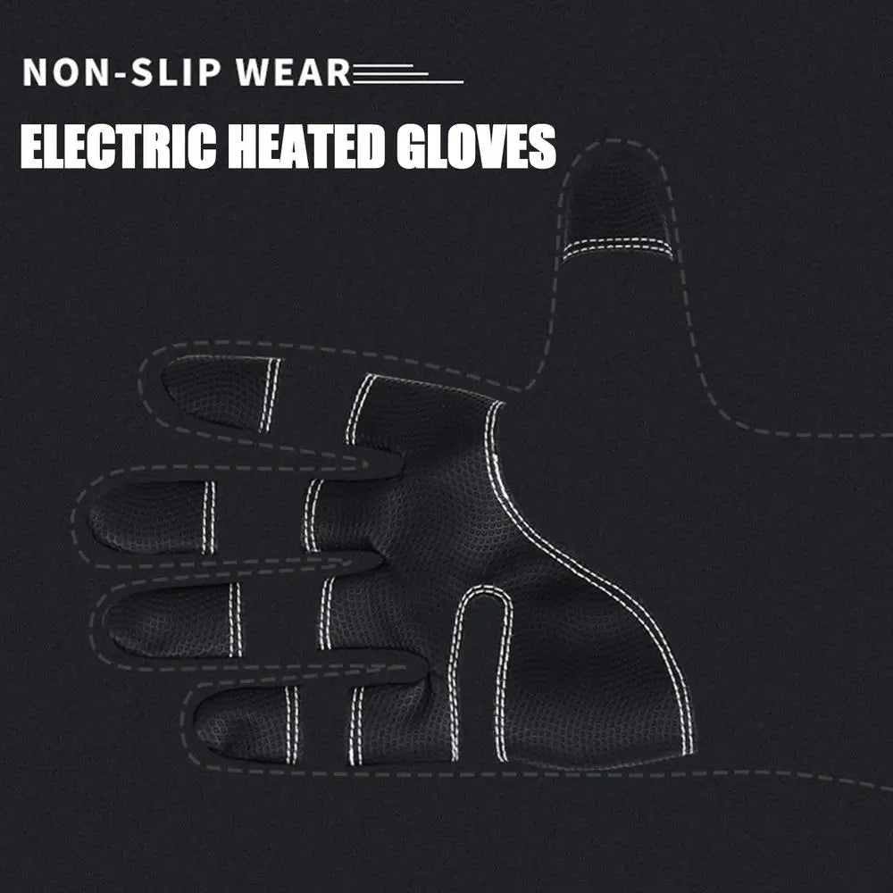 Electric Heating Gloves Touch-screen Cold Weather Ski Gloves USB Rechargeable Winter Hand Warmer Waterproof Windproof Thermal