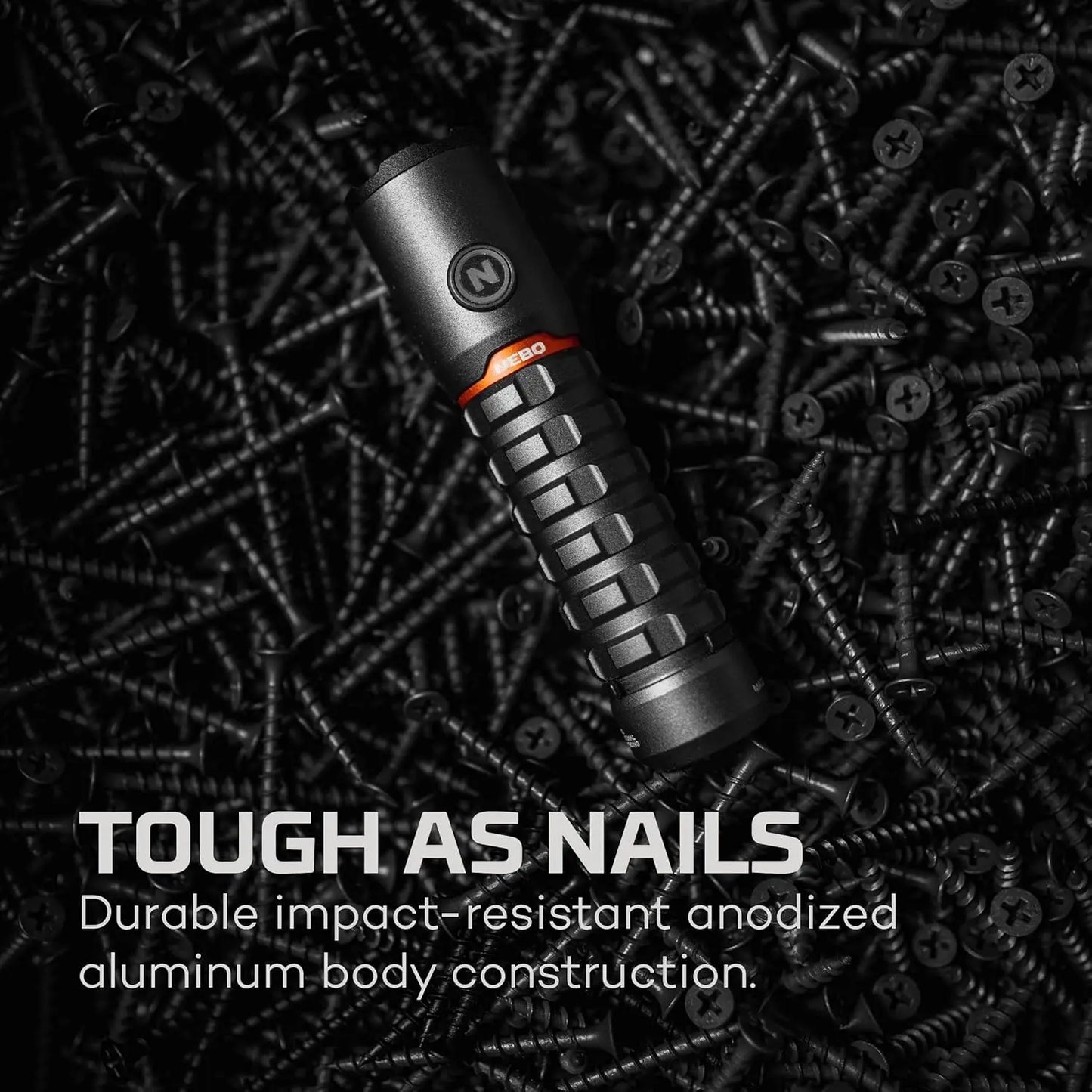 Impact Resistant Flashlight for EDC with Smart Power Control, Power Memory Recall, Removable Clip for Camping, Hunting, Hiking