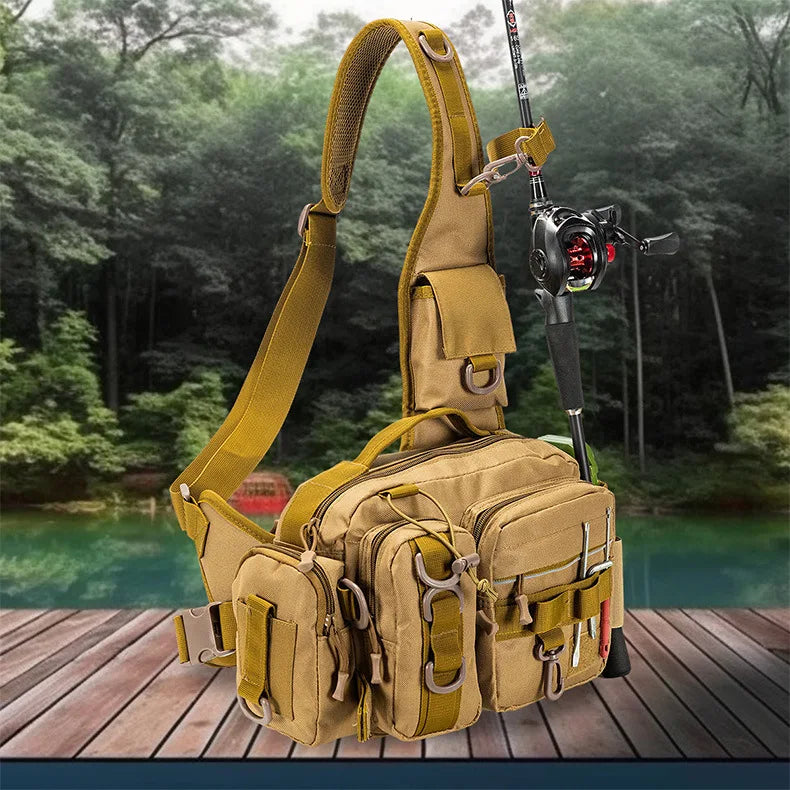 Outdoor Shoulder Bag Sports Climbing Backpack Shoulder Tactical Hiking Camping Hunting Daypack Fishing Backpack