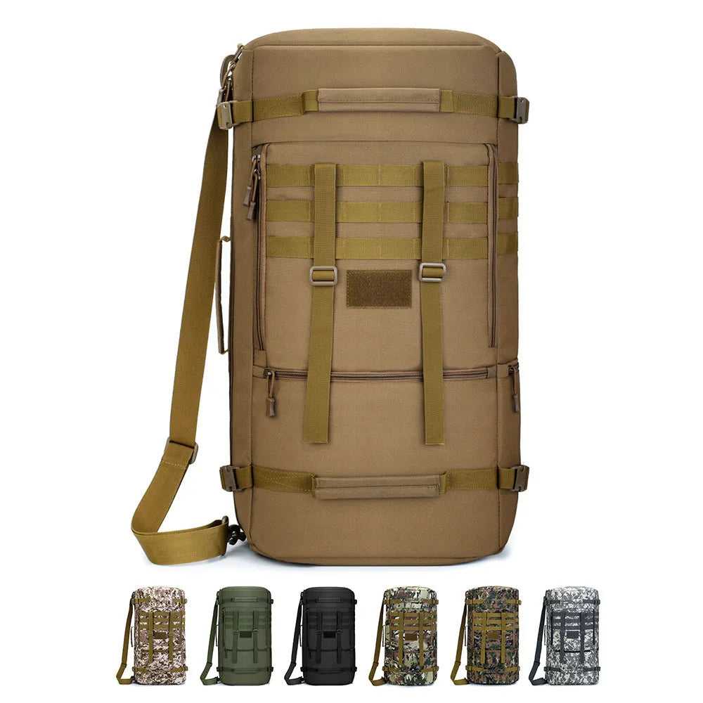 65L Tactical Backpack Men Travel Luggage Bag Outdoor Sport Hunting Molle Camping Rucksacks Men's Large Shoulder Bags