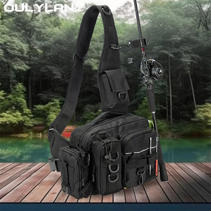 Outdoor Shoulder Bag Sports Climbing Backpack Shoulder Tactical Hiking Camping Hunting Daypack Fishing Backpack