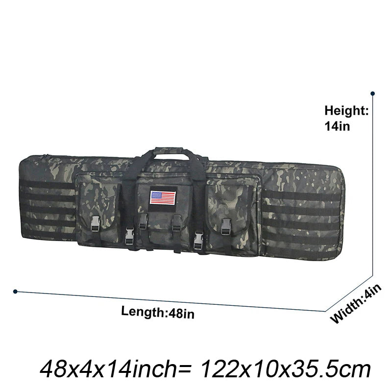 81 97 106 122cm Tactical Gun Bag Double Rifle Case Molle Rifle Bag Sniper Airsoft Gun Case Backpack Hunting Gun Holster