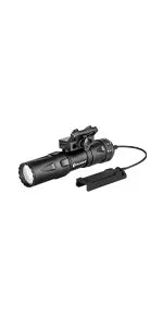 OLIGHT Odin 2000 Lumens Picatinny Rail Mounted Rechargeable Tactical Flashlight Remote Pressure Switch 300 Meters Beam Distance
