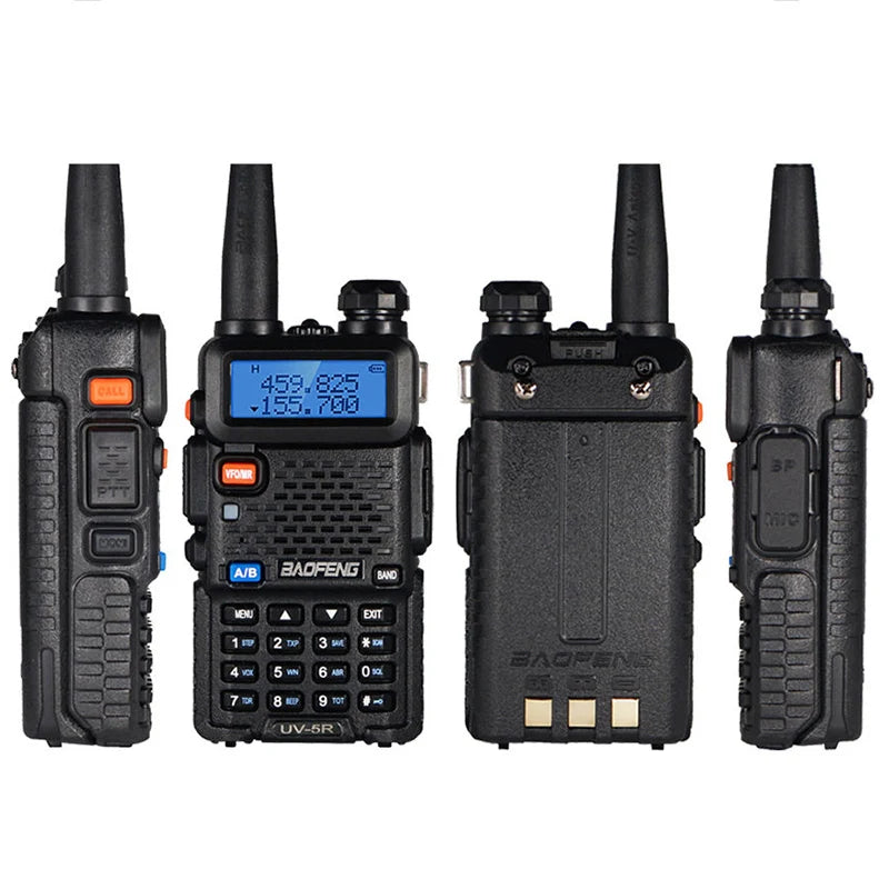 1/2pcs Baofeng Original Uv-5r With LCD High Power Walkie Talkie Radio Comumicador Dmr Vhf Walkman Two Way Radio Dual Band