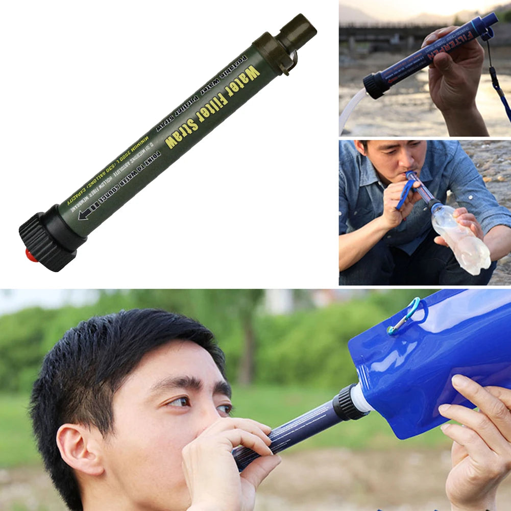 Outdoor Water Filter Filtration System Portable Camping Water Purifier Emergency Supplies Drinking Water Filtering Survival Tool