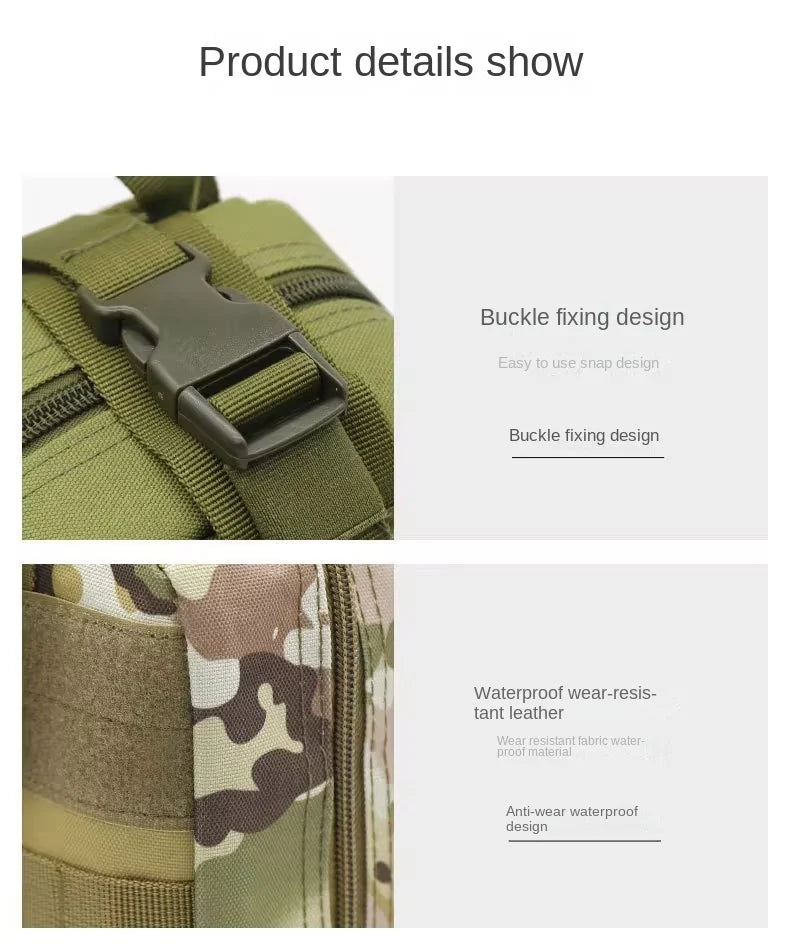 Outdoor First Aid Kit Tactical Hiking Mountaineering Rescue Bag Emergency EDC Rescue Medical Storage Bag Utility Molle Pouch