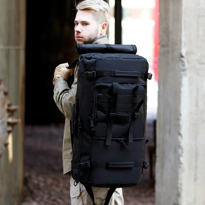 65L Tactical Backpack Men Travel Luggage Bag Outdoor Sport Hunting Molle Camping Rucksacks Men's Large Shoulder Bags