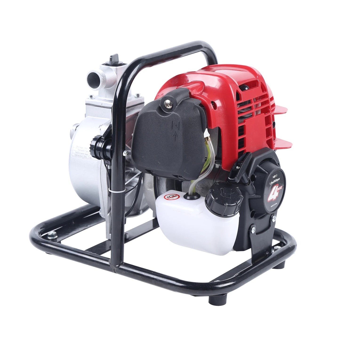 4 Stroke Gasoline Engine Water Transfer Pump Portable Single Cylinder Air-cooled for Garden Lawn
