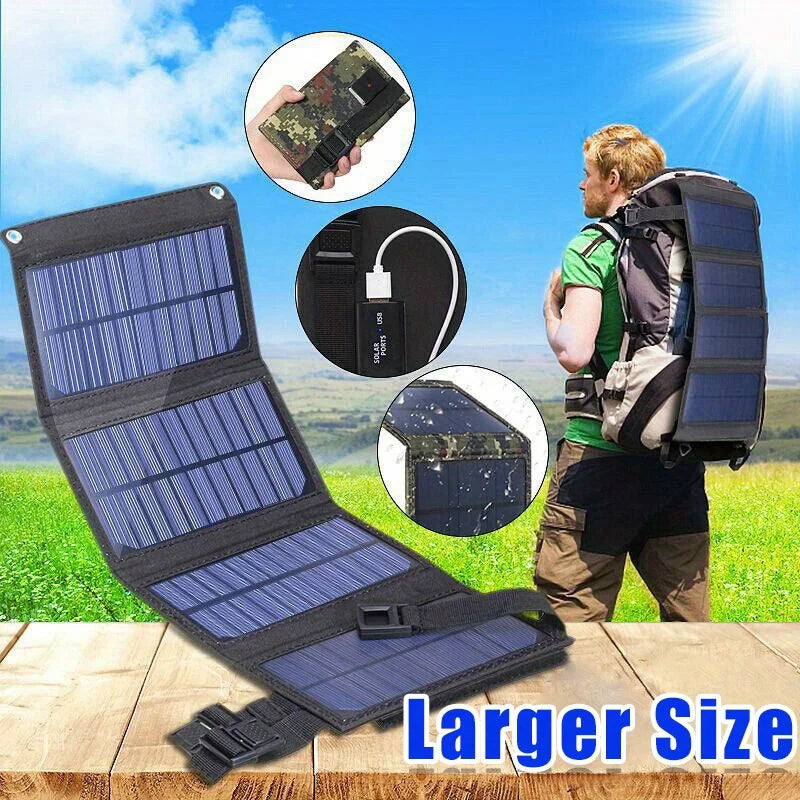 2Pcs Foldable Solar Panel, Portable Flexible 5V USB Foldable Solar Panel, Used for Small Batteries Outdoor Lighting Accessories