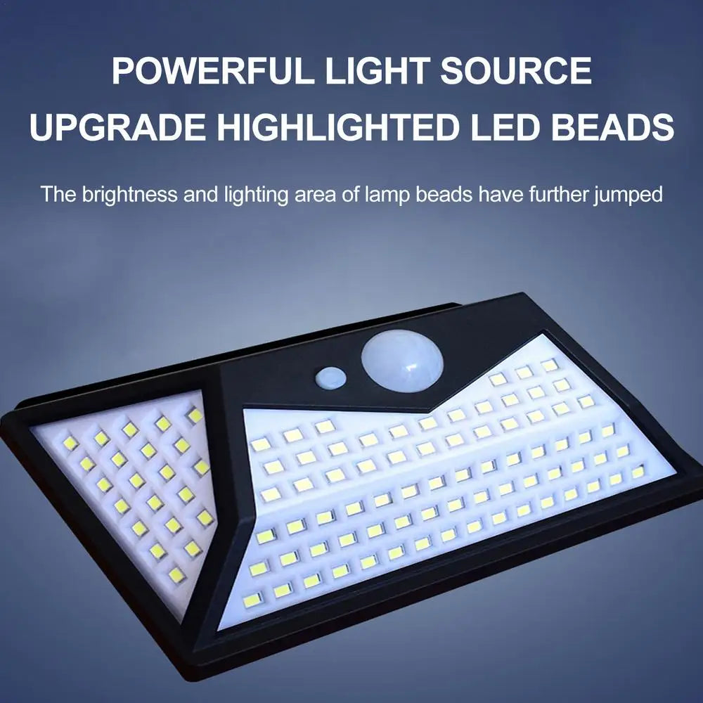LED Solar Sensor Light Outdoor Motion Detection 118 LED Solar Outdoor Wall Light Outdoor Waterproof Sensor Security Light