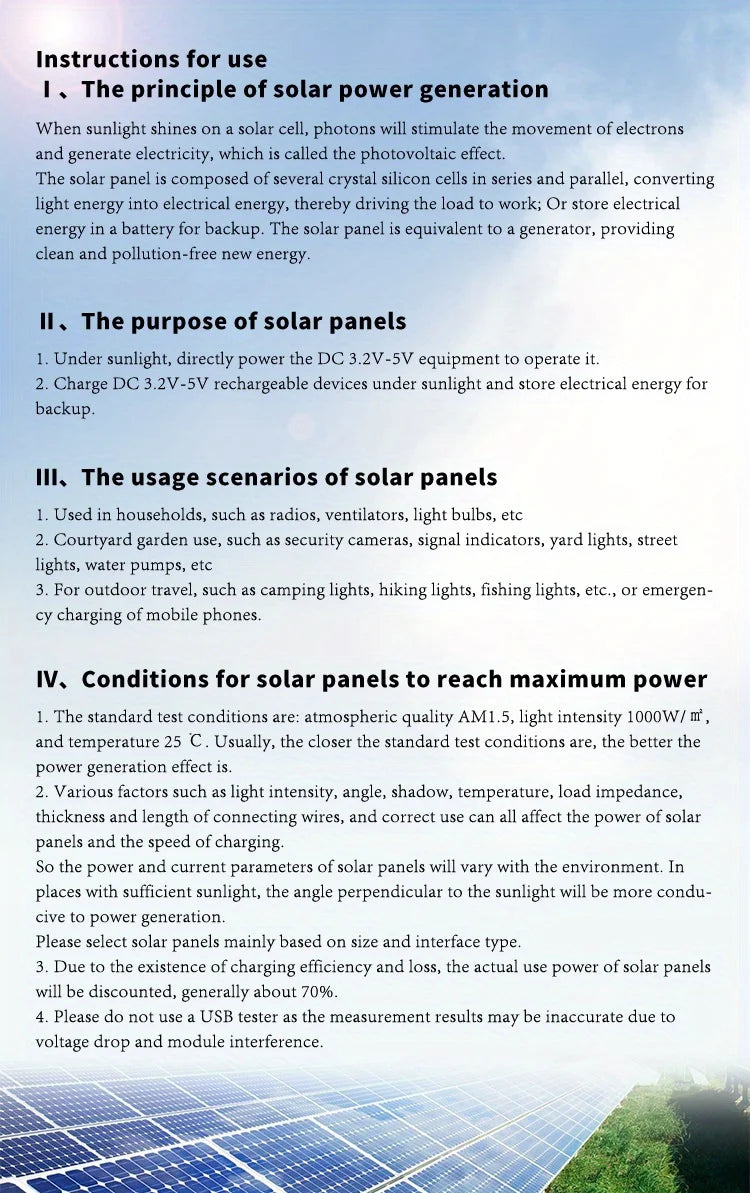 2Pcs Foldable Solar Panel, Portable Flexible 5V USB Foldable Solar Panel, Used for Small Batteries Outdoor Lighting Accessories