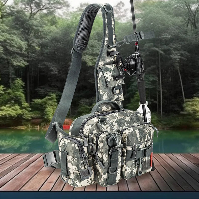 Outdoor Shoulder Bag Sports Climbing Backpack Shoulder Tactical Hiking Camping Hunting Daypack Fishing Backpack