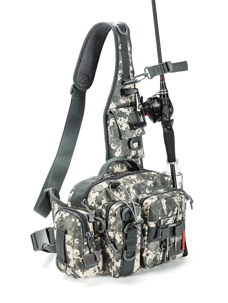 Outdoor Shoulder Bag Sports Climbing Backpack Shoulder Tactical Hiking Camping Hunting Daypack Fishing Backpack