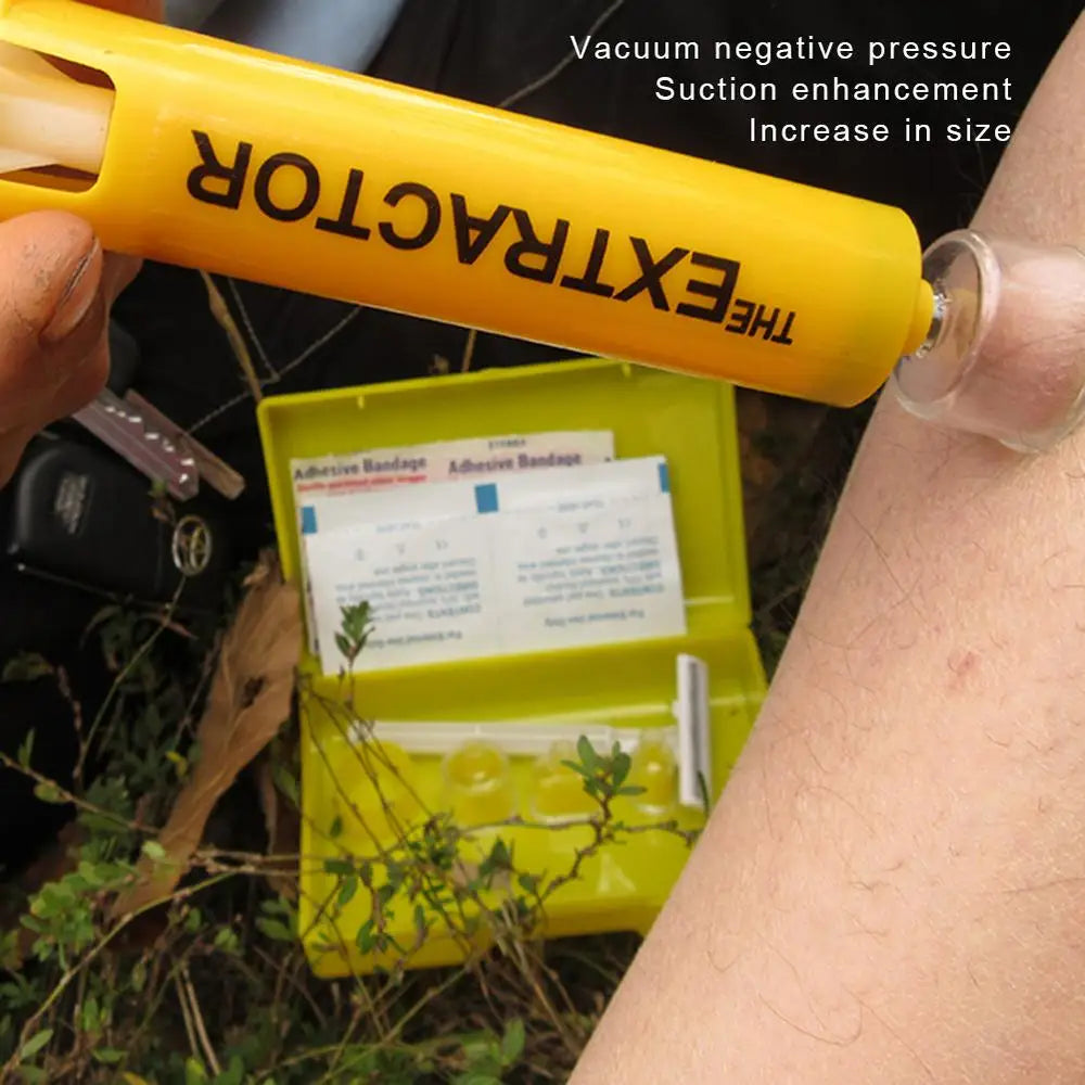 Venoms Extractor Vacuum Detox Pump Outdoor Emergency Snake Insect Bite First Aid Kit Wild Venomous Bee Bites Survival Rescue