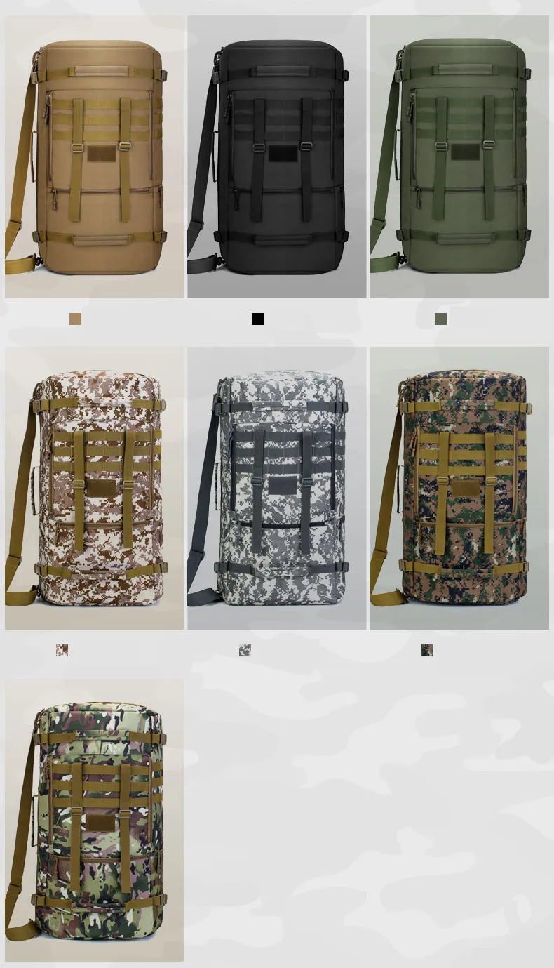65L Tactical Backpack Men Travel Luggage Bag Outdoor Sport Hunting Molle Camping Rucksacks Men's Large Shoulder Bags