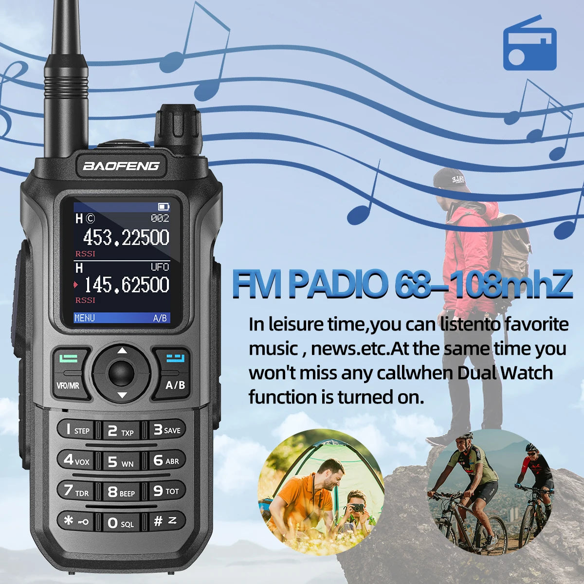 2PCS Baofeng UV-21 Pro Walkie Talkie Multi Band Wireless Copy Frequency Long Range 999CH AM High Power UV 5R K6 5RH Ham Radio