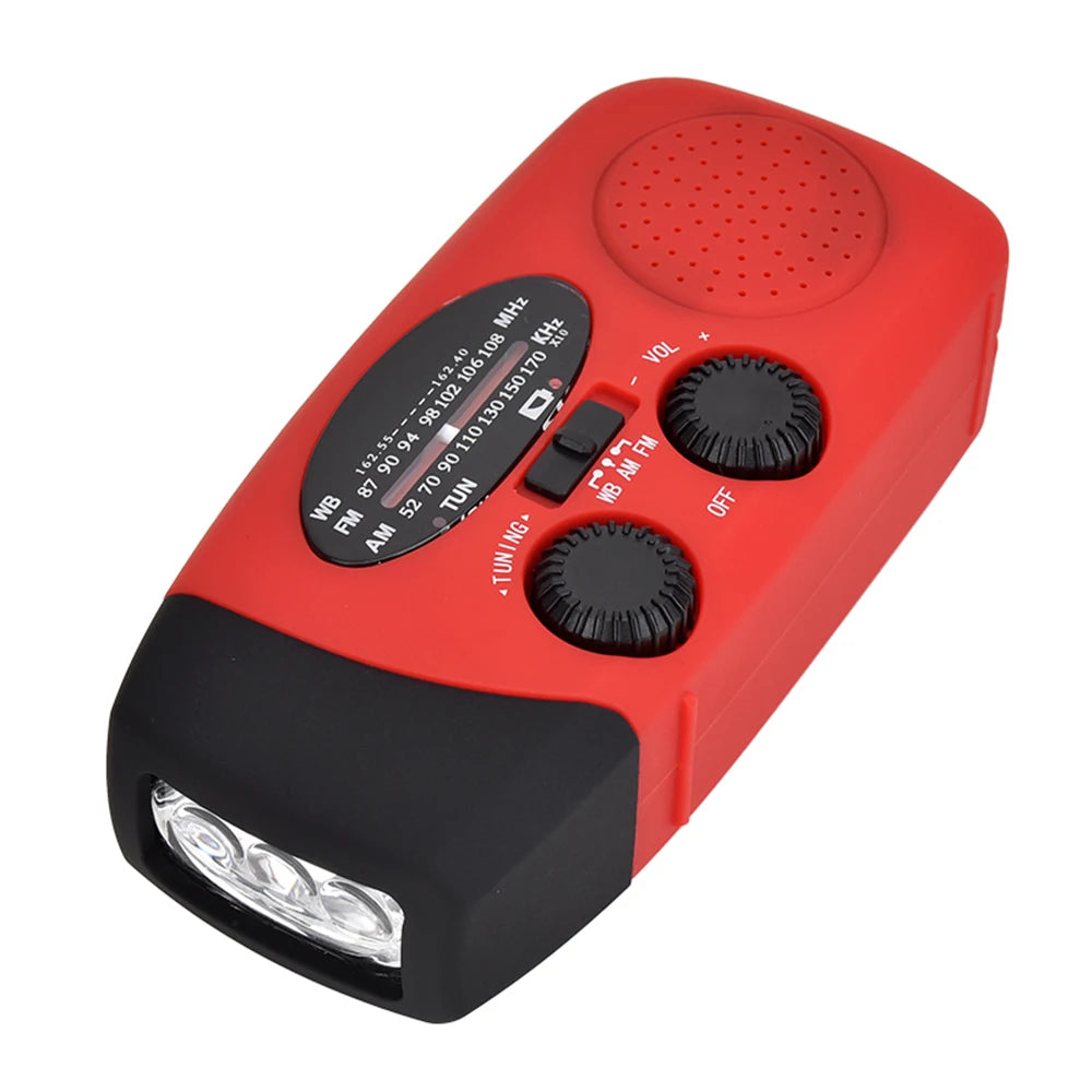 2023 KAYINOW Portable Emergency Solar Hand Crank Radio 5000mAh Power Bank Cranker Flash Light Camping Radio Survival Kit Radio