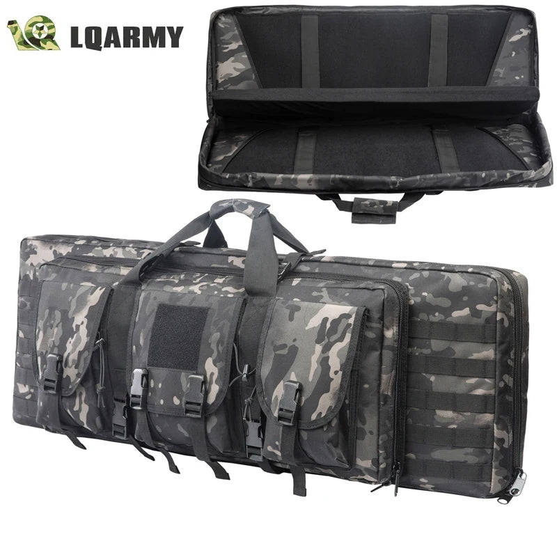 81 97 106 122cm Tactical Gun Bag Double Rifle Case Molle Rifle Bag Sniper Airsoft Gun Case Backpack Hunting Gun Holster