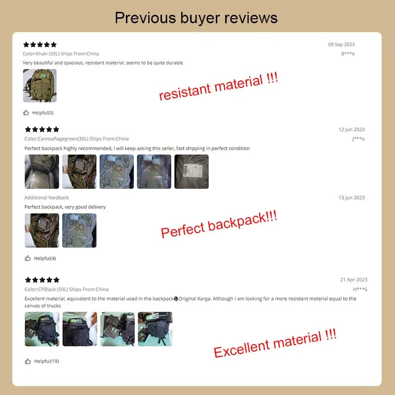 30L/50L Tactical Backpack Men Hiking Camping Backpack Waterproof Rucksacks Army Outdoor Camping Trekking Hunting Bag