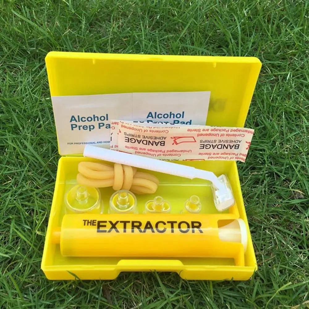 Venoms Extractor Vacuum Detox Pump Outdoor Emergency Snake Insect Bite First Aid Kit Wild Venomous Bee Bites Survival Rescue